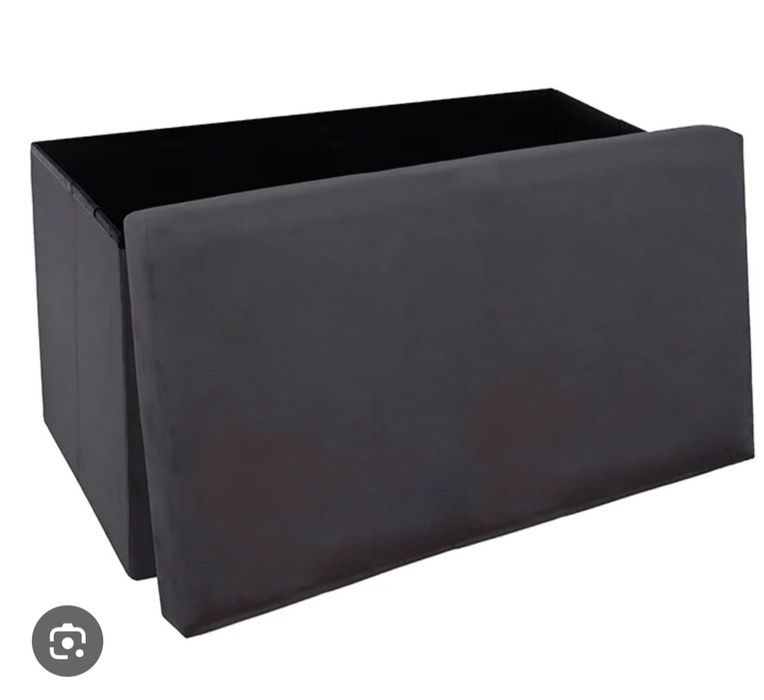 Puff duplo de veludo com arrumação