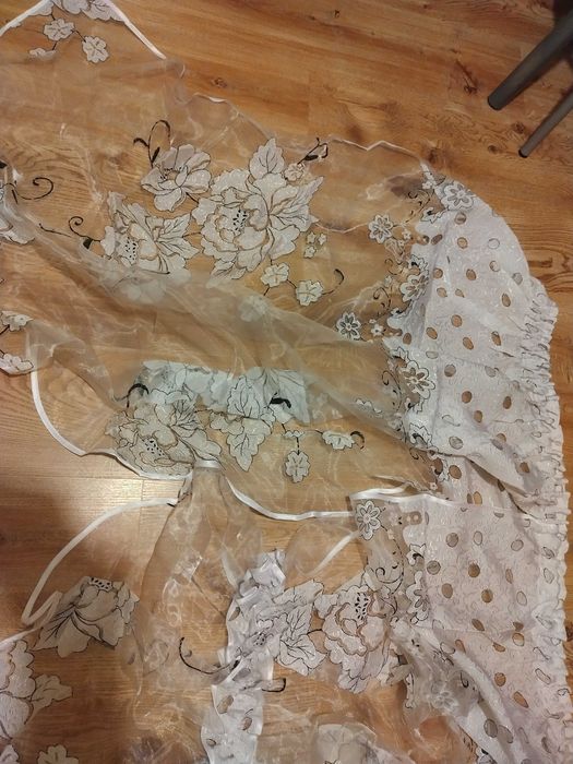 Firana biało - czarna