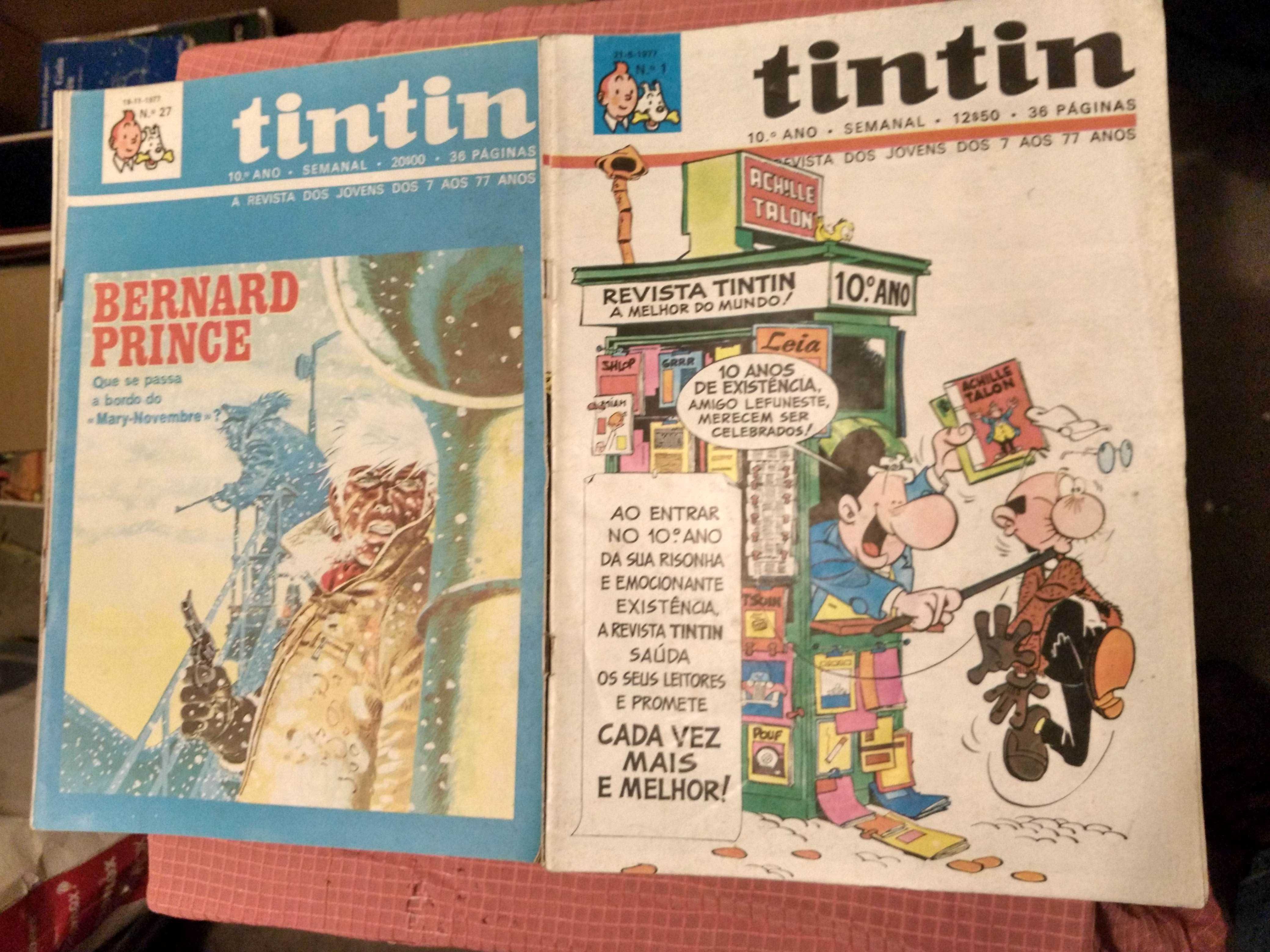 Revista Tintin - Anos Completos, em fascículos, Excelente Estado