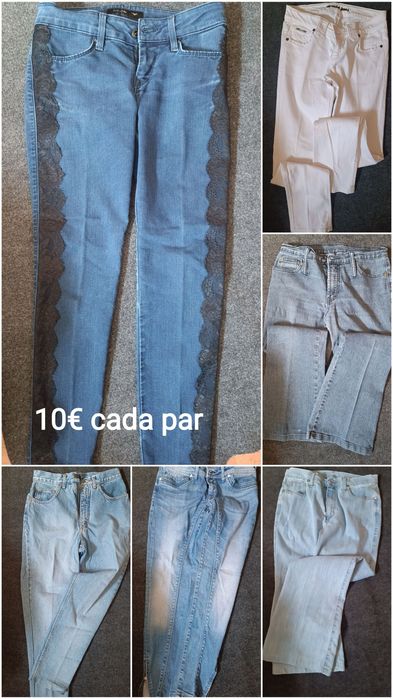 Calça de ganga femeninas