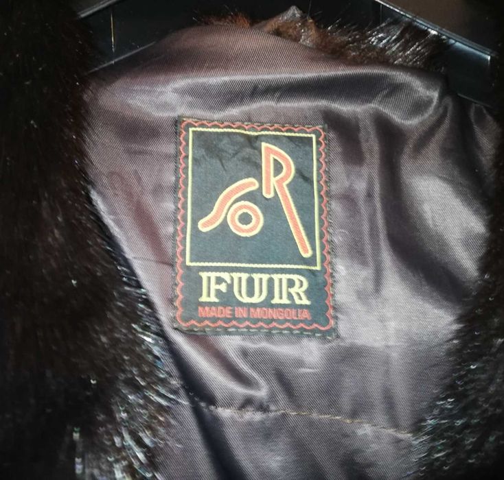 Naturalne futro z dzikich norek - Made in Mongolia - Super stan