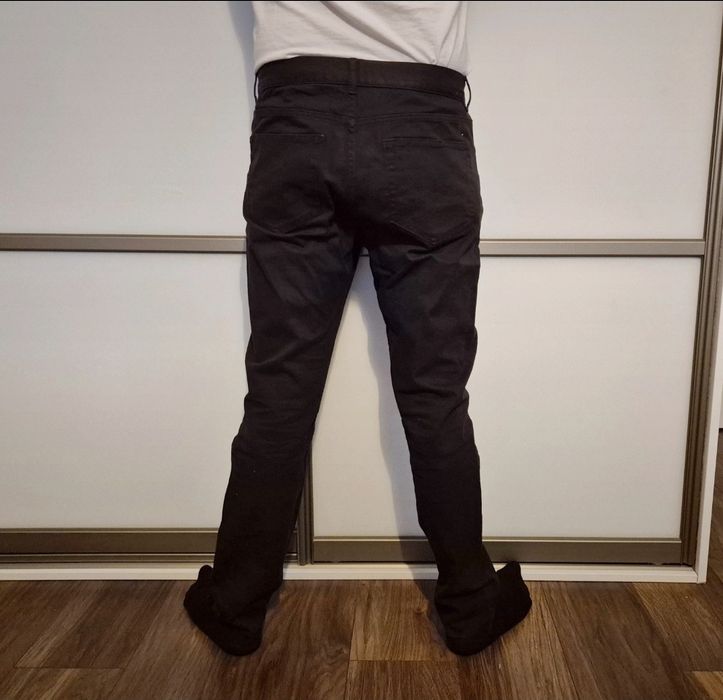 Spodnie czarne jeansy męskie H&M r. 32 bawełna