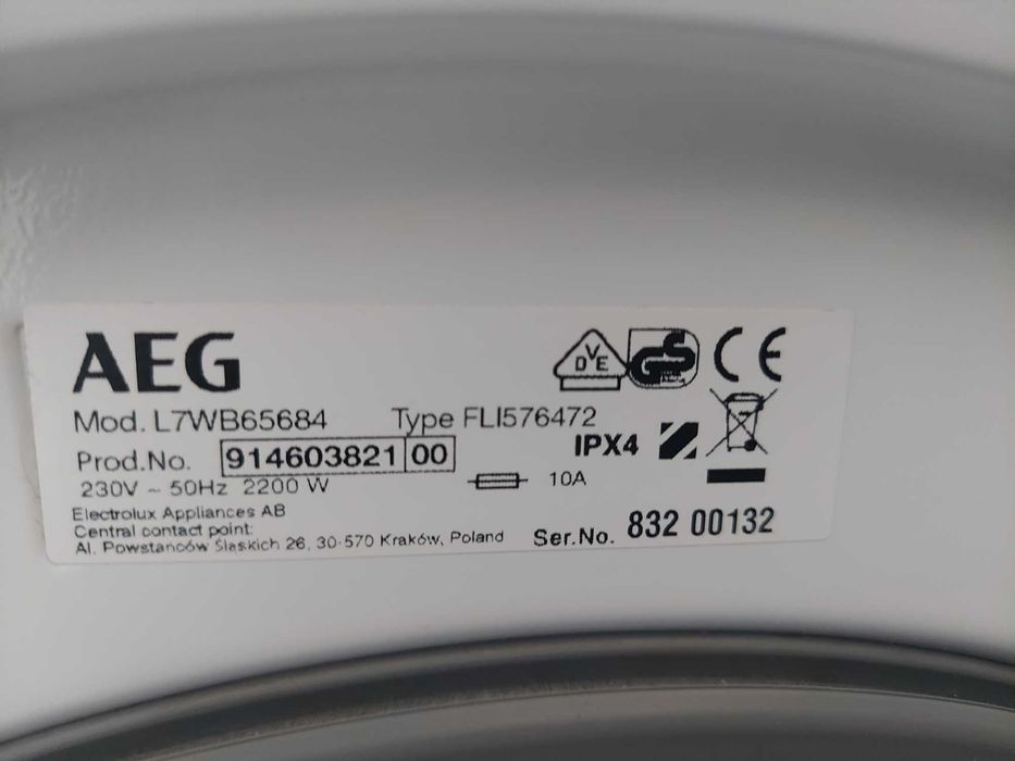 Пральна та сушильна машина AEG Serie 7000 2 в 1 / 8 та 4 кг