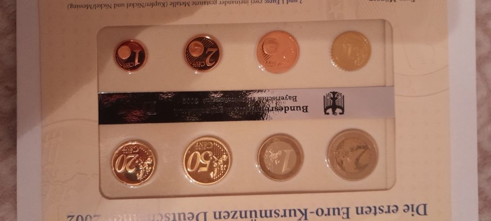 Zestaw monet Euro  Niemiecki 2002roku