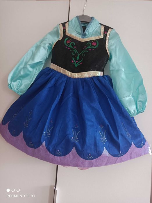 NOWY strój karnawałowy ANNA ANNY Kraina Lodu Frozen kostium 92/98 7