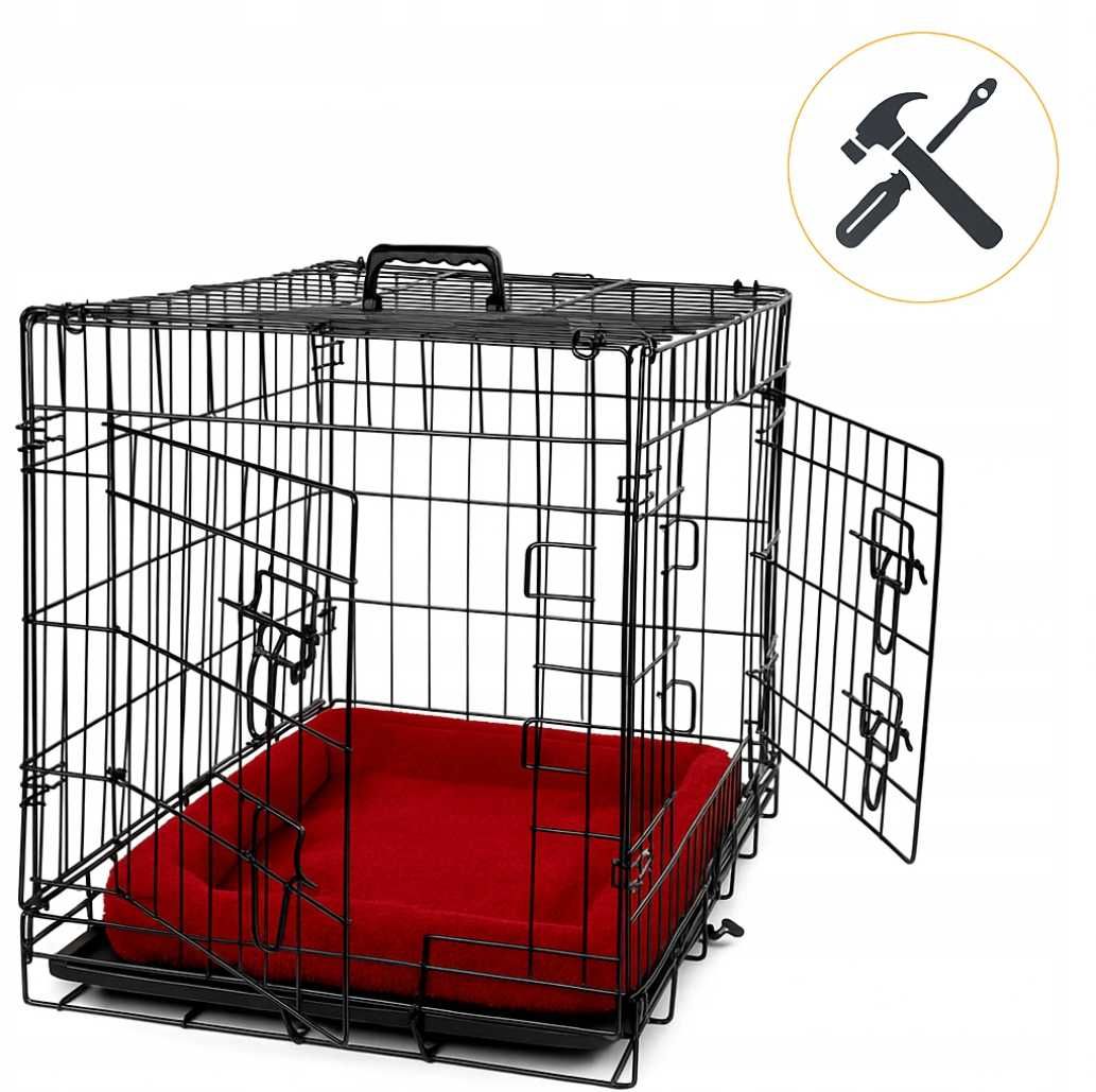 Klatka kennelowa 3XL metalowa dla psa 122x74x80 Funfit