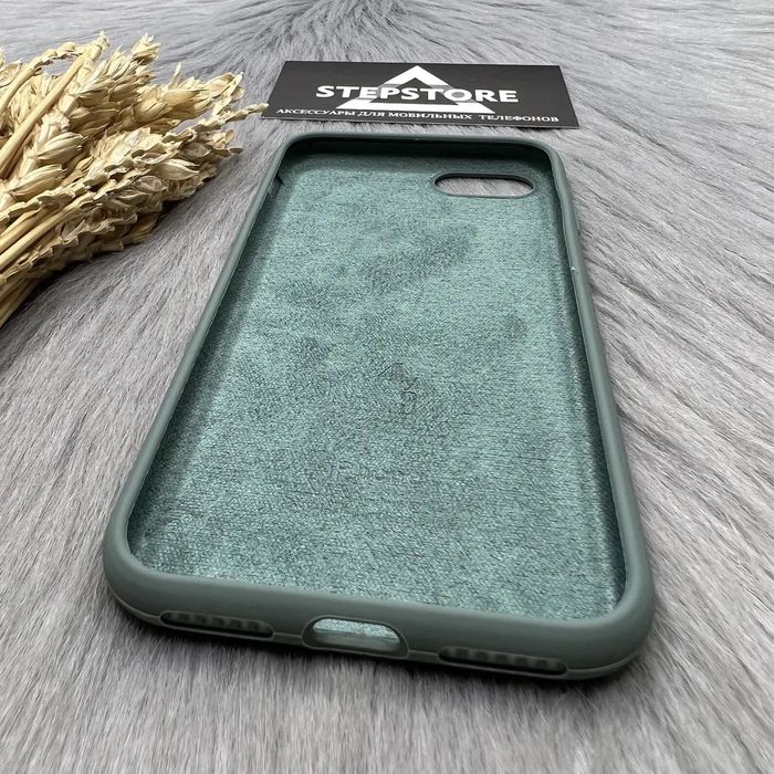 Чехол Silicone Case для iPhone 8 с микрофиброй 7 противоударный se