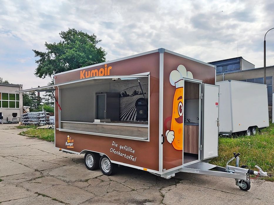 Esselmann Karello 4 m sklep bar  sklep/bar producent przyczep gastronomicznych  wzmocniona przyczepa