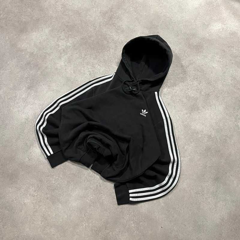 Bluza Z Kapturem Adidas Hoodie Paski Y2K Trendy Coquette