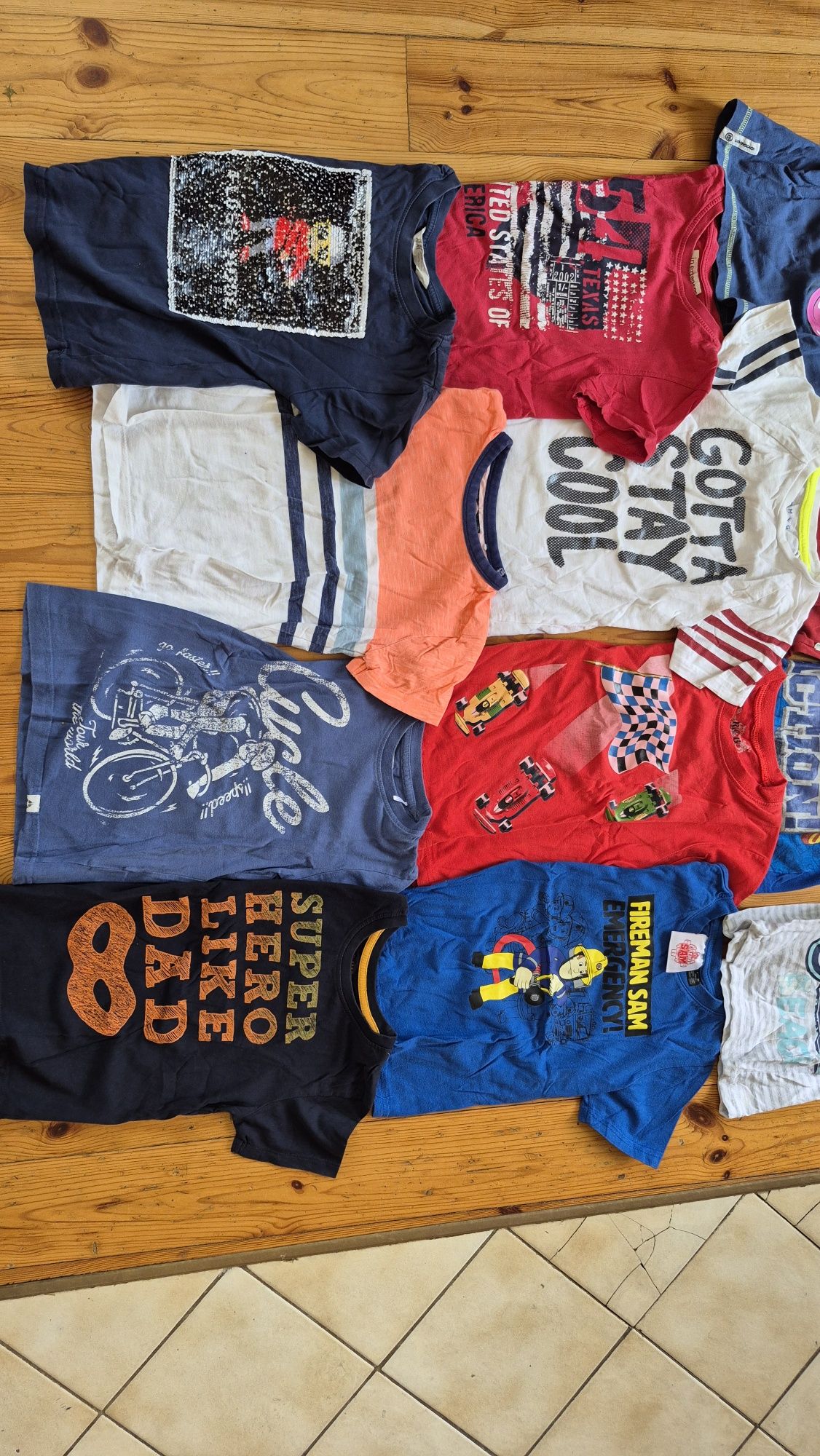 12 szt. T-shirt dla chłopca na 110 cm