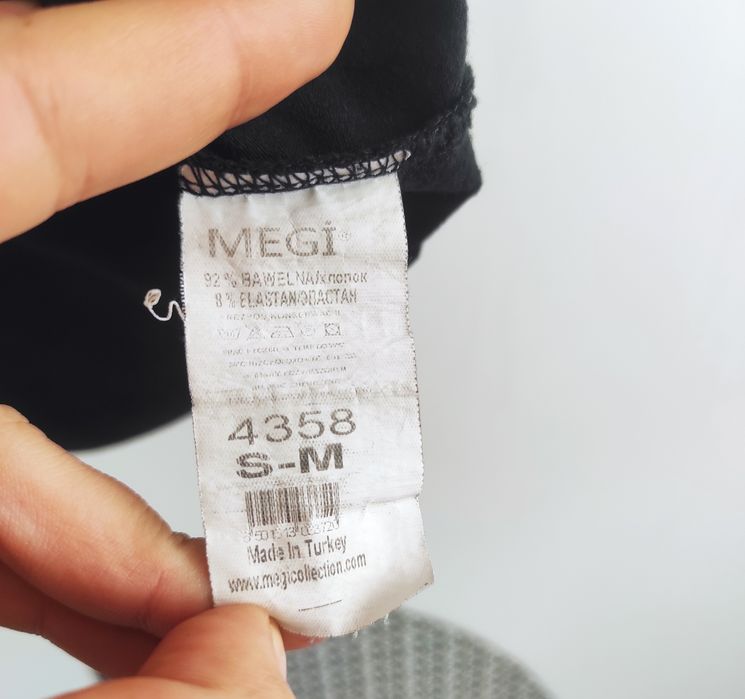 Czarna bluzka damska z sercem, Megi, r S/M