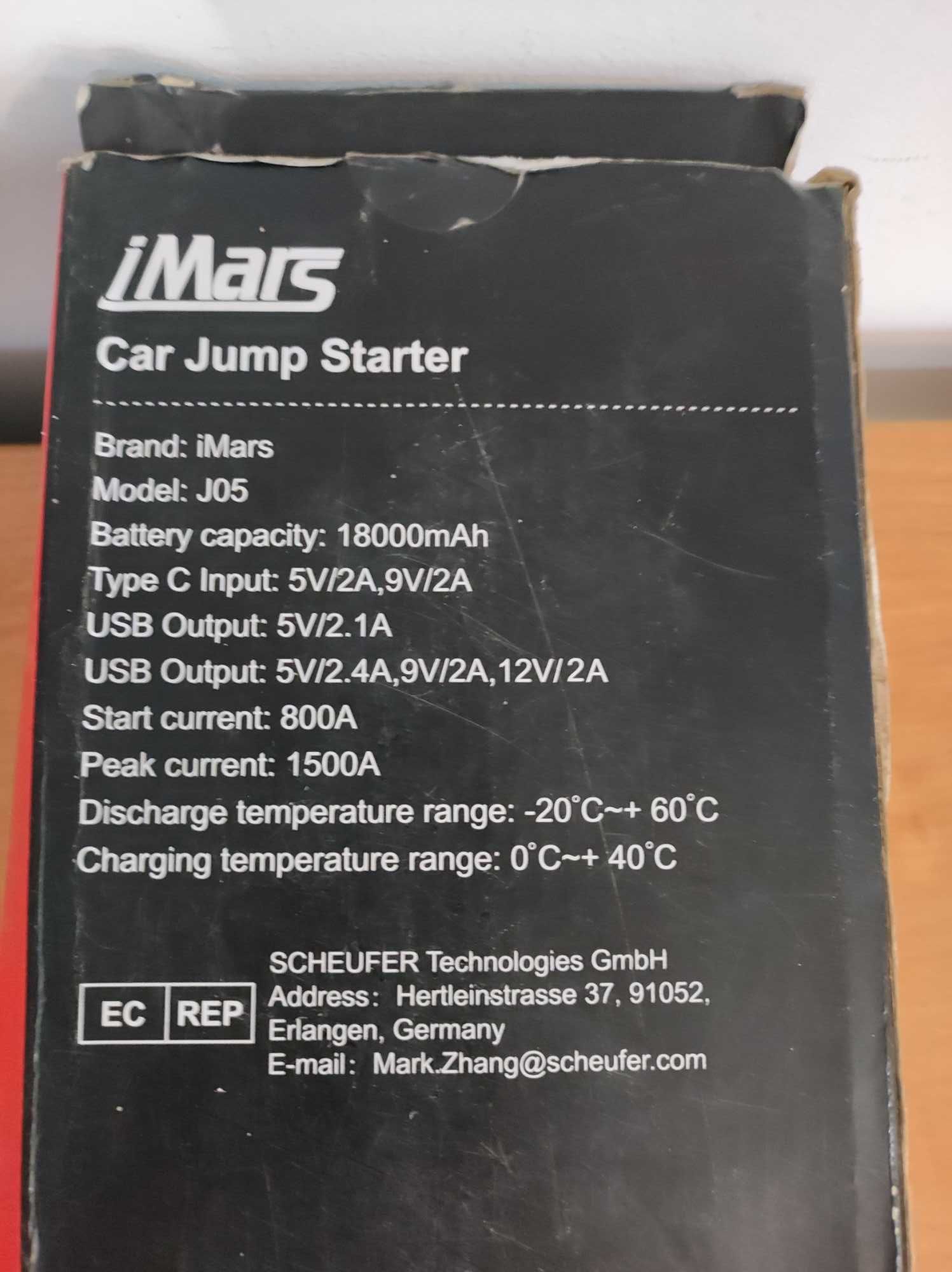 iMars J05 Jump Starter urządzenie rozruchowe car starter PowerBank