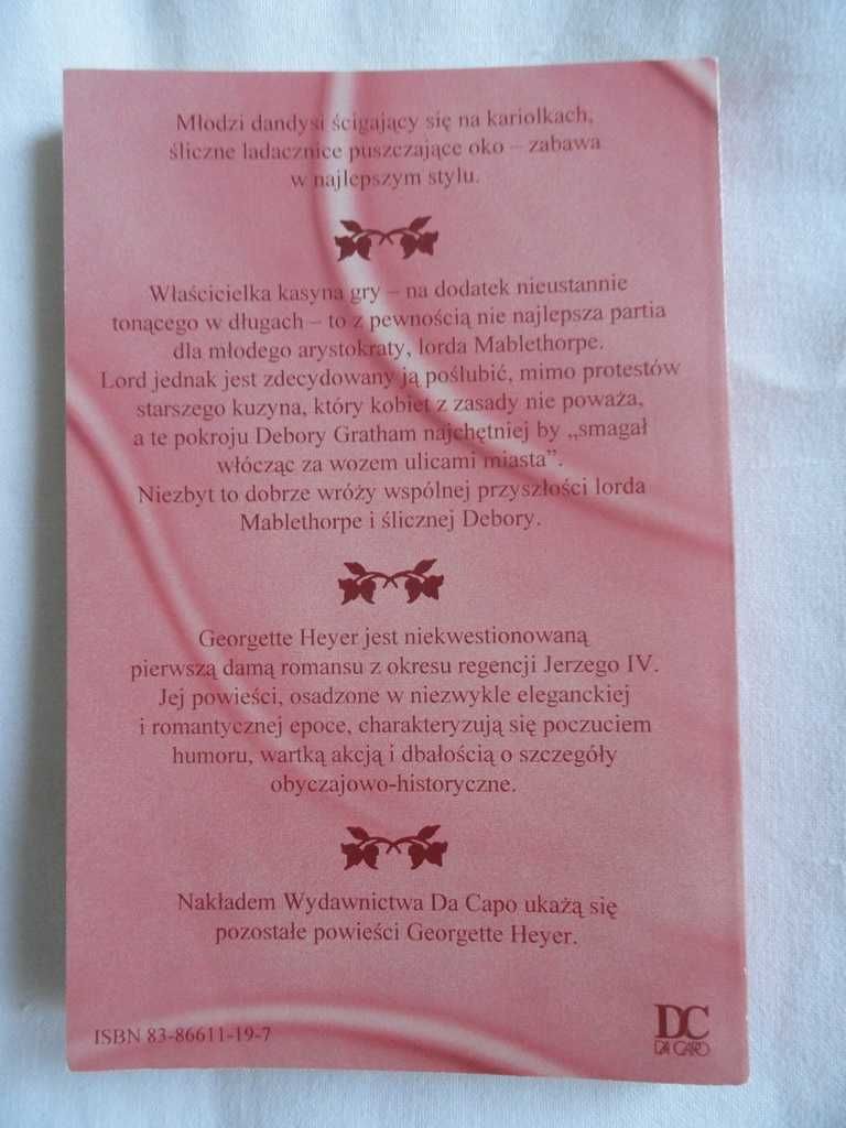 Georgette Heyer - Hazardzistka - romans historyczny - bdb
