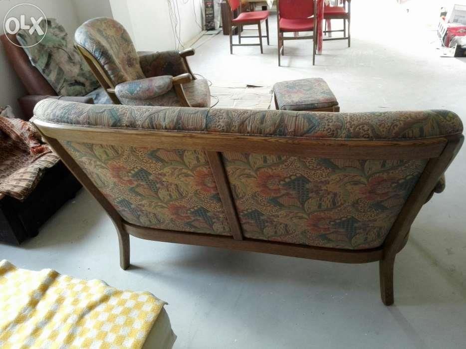 Meble wypoczynkowe zabytkowe fotel podnozek kanapa
