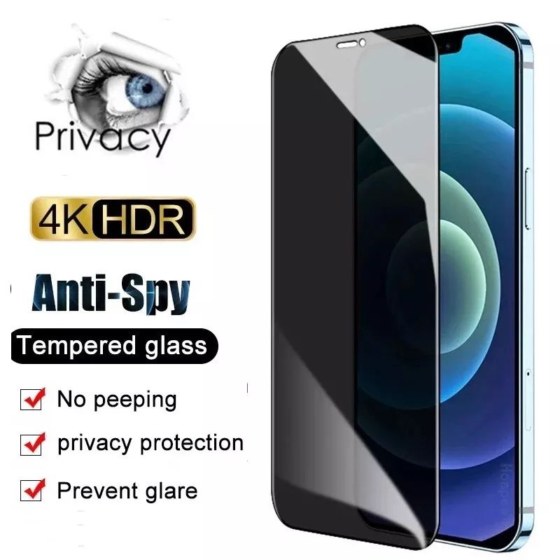 Película vidro temperado Privacidade iPhone X/XS/ 11 Pró / XR / 11 Pró