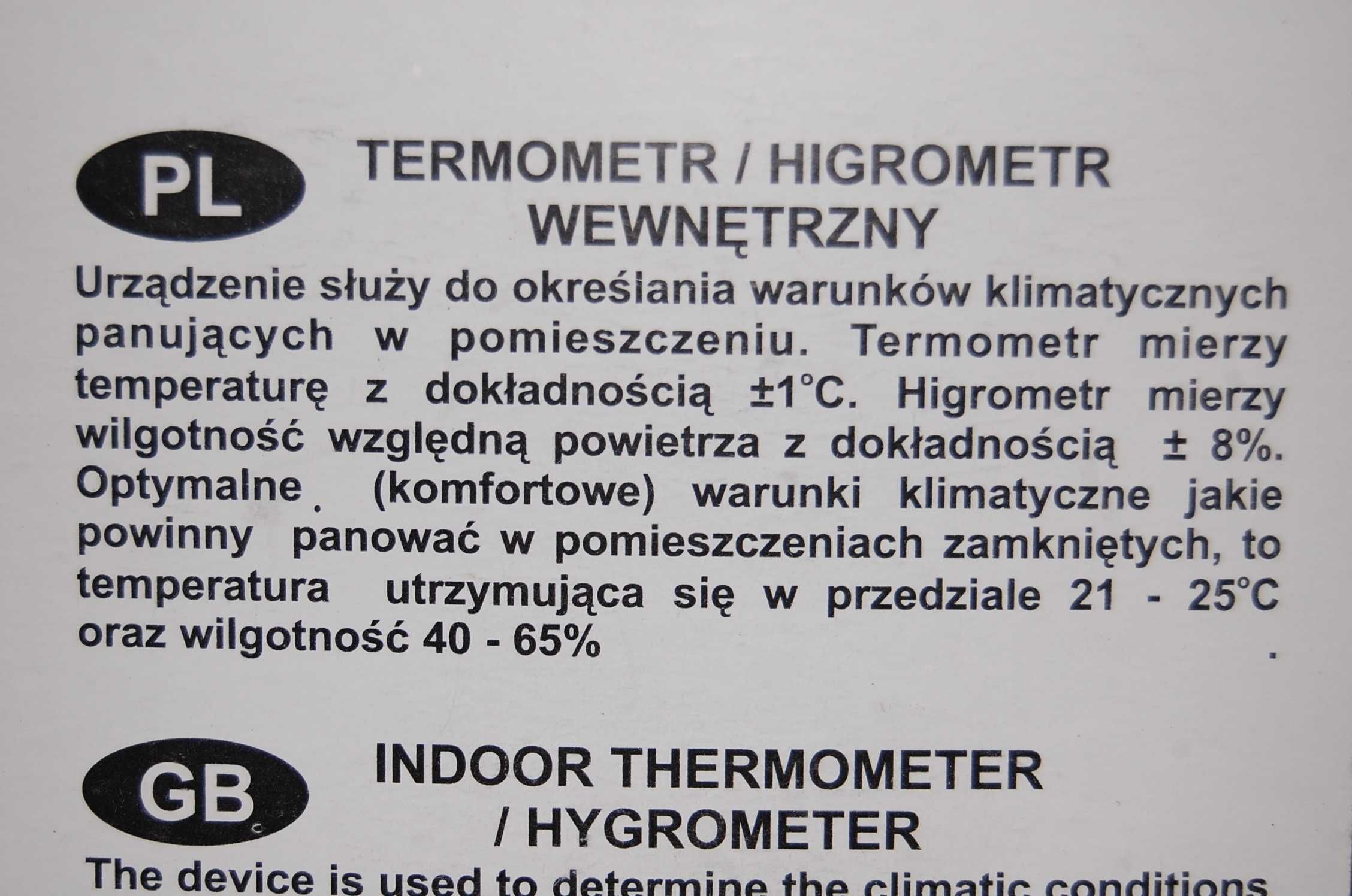 Termometr/higrometr wewnętrzny - Terdens - NOWY