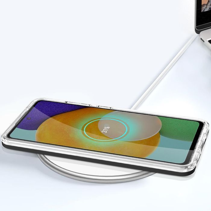 Clear 3In1 Etui Do Samsung Galaxy A73 Żelowy Pokrowiec Z Ramką Czarny