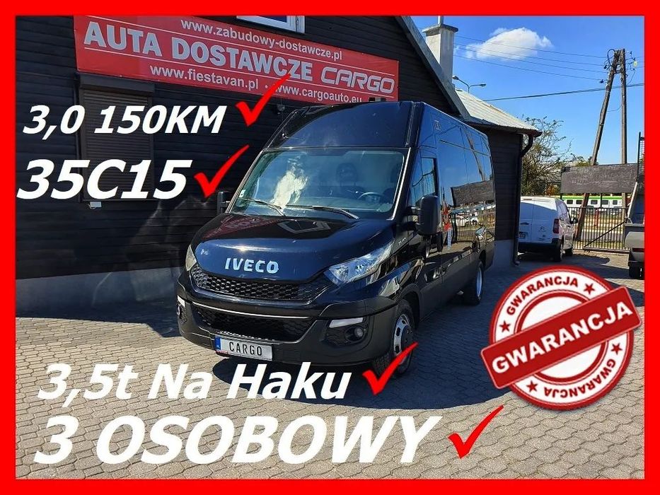 Iveco DAILY  35C15 V12 3,0 150KM Klima Tempomat GPS BLIŹNIAK 3,5t na HAKU