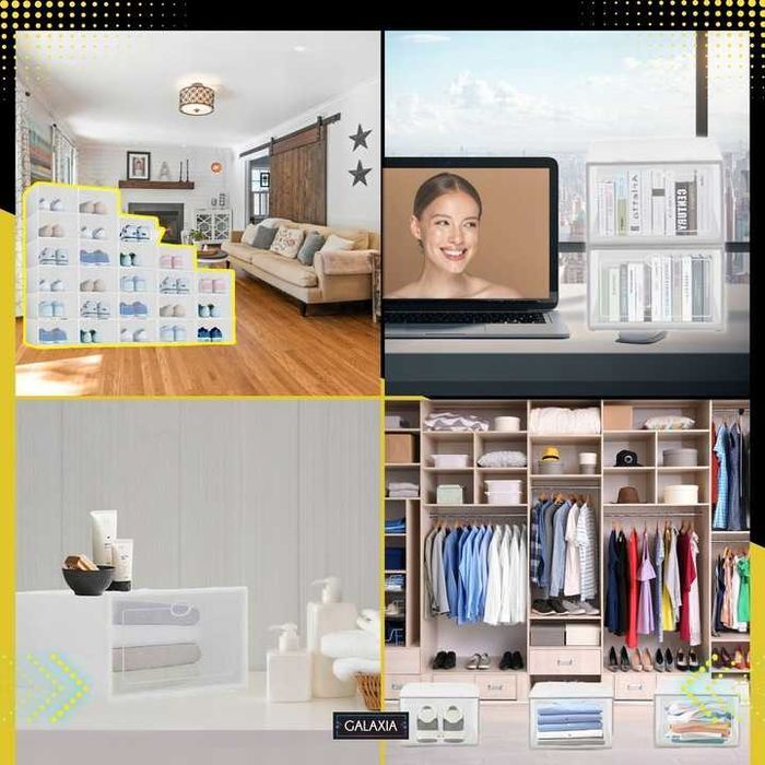 10x Pudełka Na Buty Organizer Pudełko Szafka Półka Pojemniki Obuwie