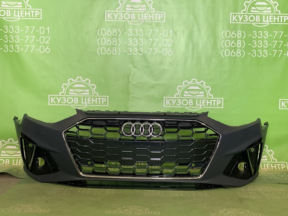 Бампер передній в зборі Audi a4 b9 рестайл 2020 2021 s line передний