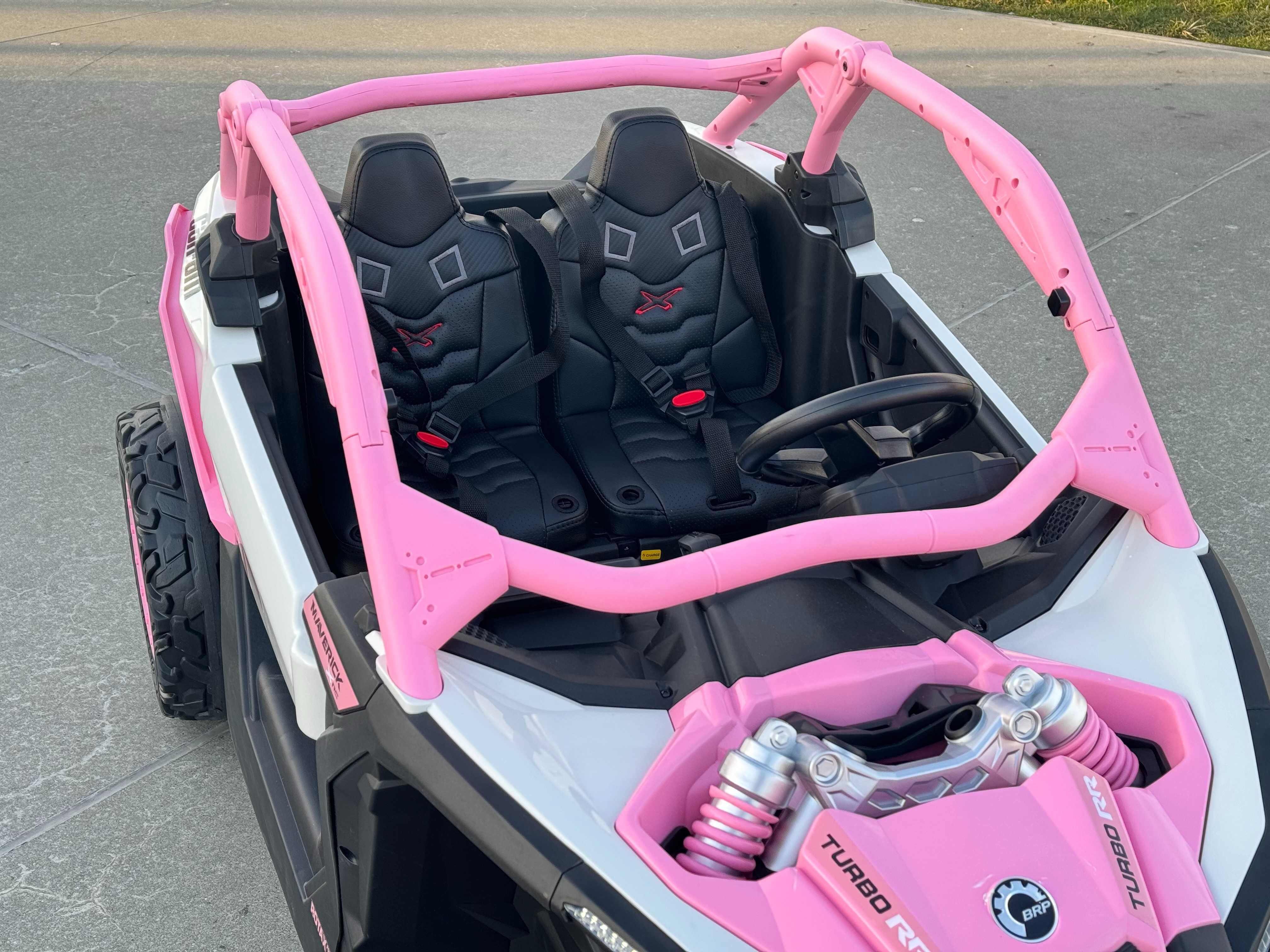 Różowe autko samochodzik CAN AM MAVERICK + DODATKOWY BIEG 800W 24V