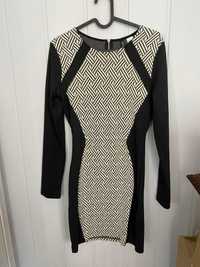 H&M czarno-biała sukienka we wzorki 40