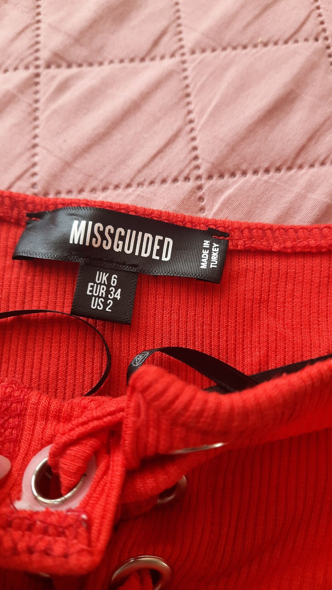 Crop top wiązany Missguided 34