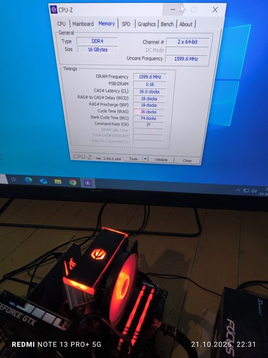 Pamięć RAM RGB DDR4 16GB (2x8) 3200 CL16 Kingston HyperX Fury RGB