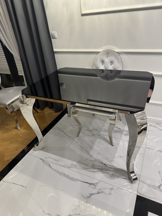 Szklany, czarny stół 110/80/75