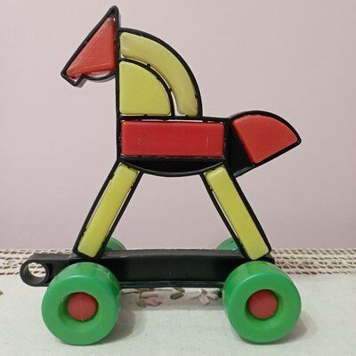 Лошадка конь каталка конструктор игрушка 2 в1 іграшка СССР