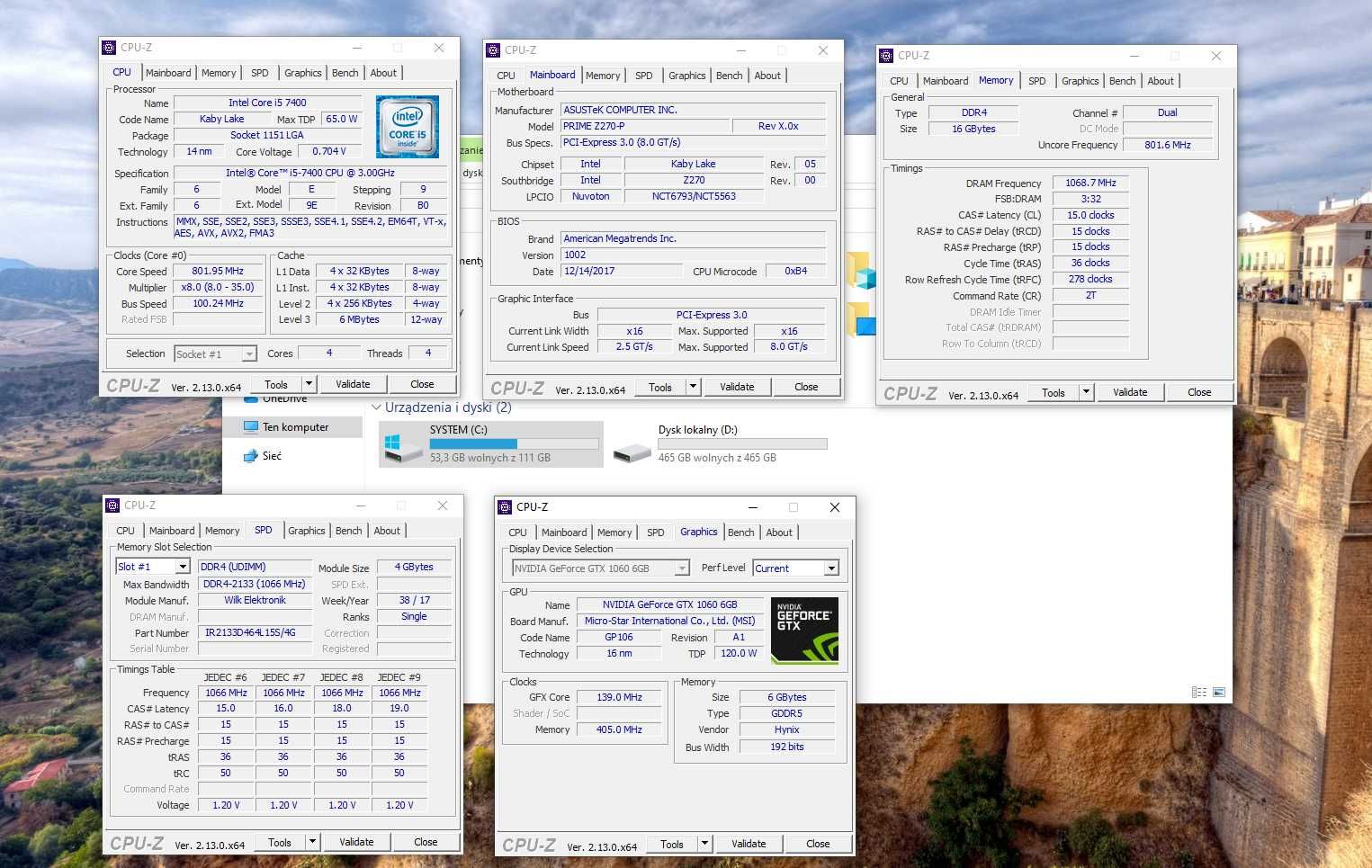 Komputer Gamingowy RGB i5 - 7400, gtx 1060 6GB, 16gb ram ddr4 ssd +hdd