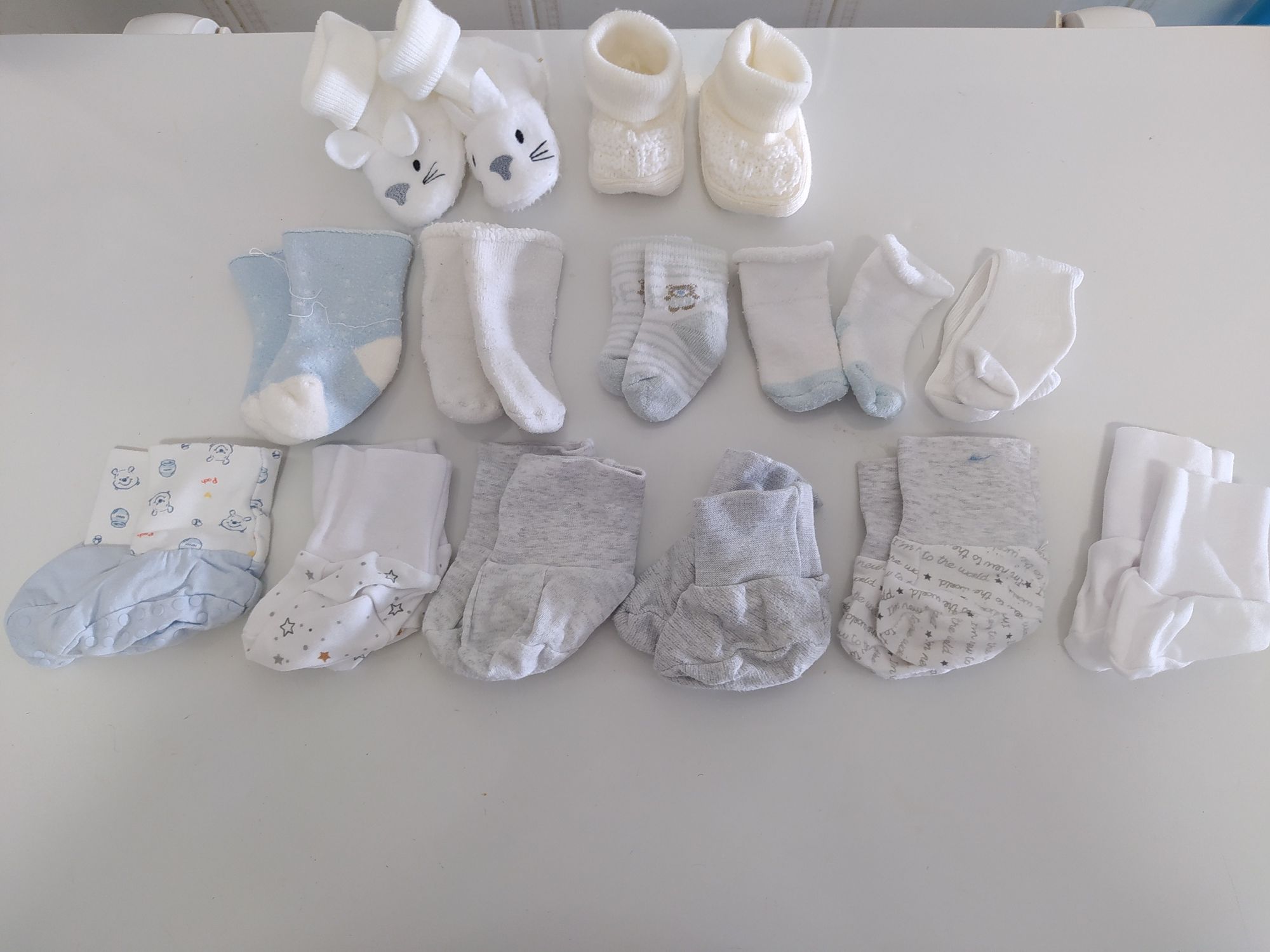 Conjunto de meias e botinhas 0-3 meses