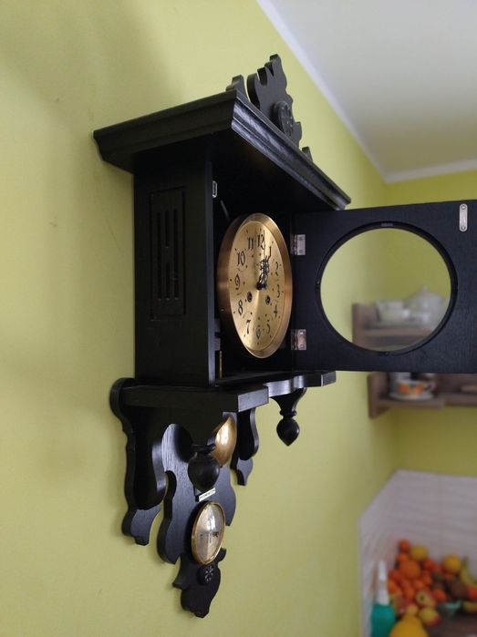 Zegar Metron czarny PRL