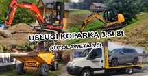 USŁUGI KOPARKĄ 2,7T 8T wozidło laweta Biecz-Jasło-Gorlice-Nowy Żmigród