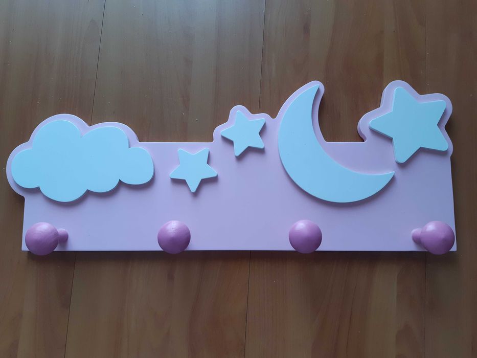 Cabide infantil rosa