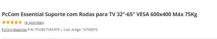 Suporte para TV, PC, e box móvel com rodas