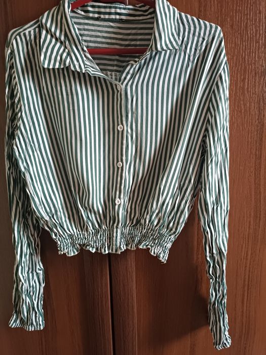 Укорочена рубашка,женская рубашка укороченная