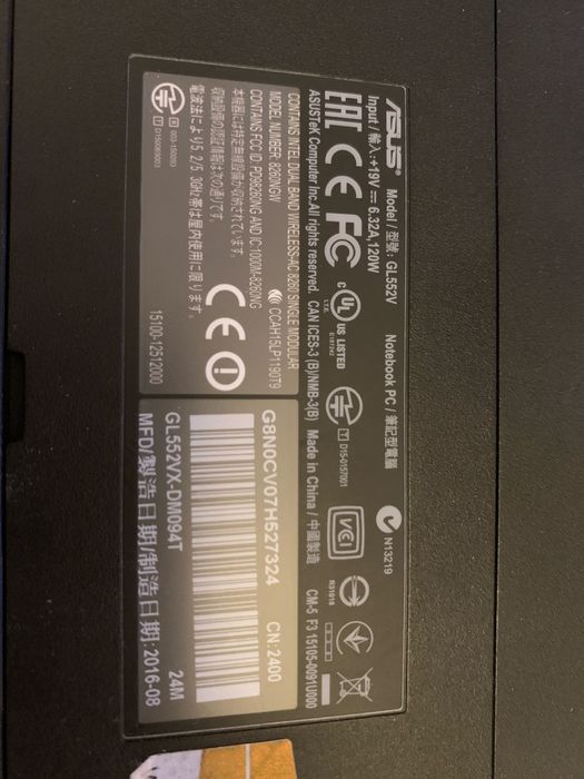 Asus GL 552V