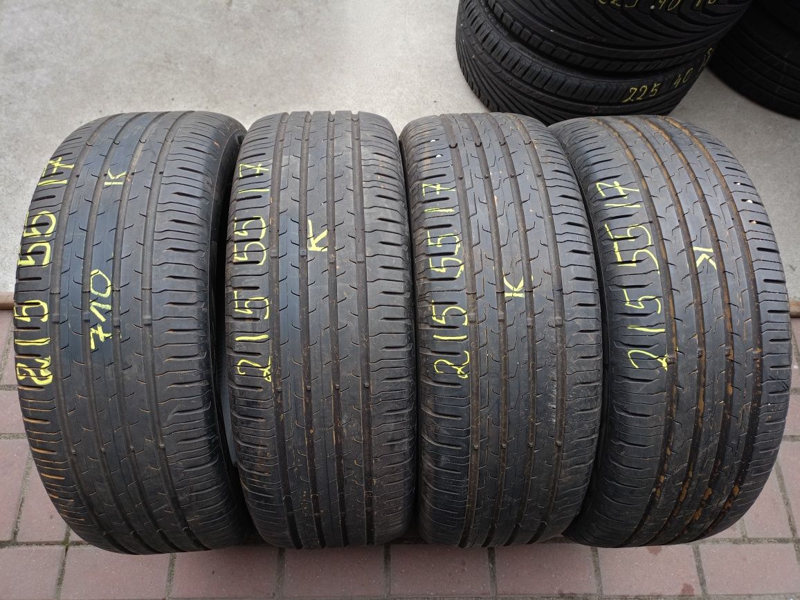 Opony letnie 215/55r17 Continental 6mm 710 zł 4szt