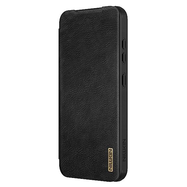 Etui Nillkin Qin Pro na Samsung Galaxy S25 z klapką i osłoną aparatu -