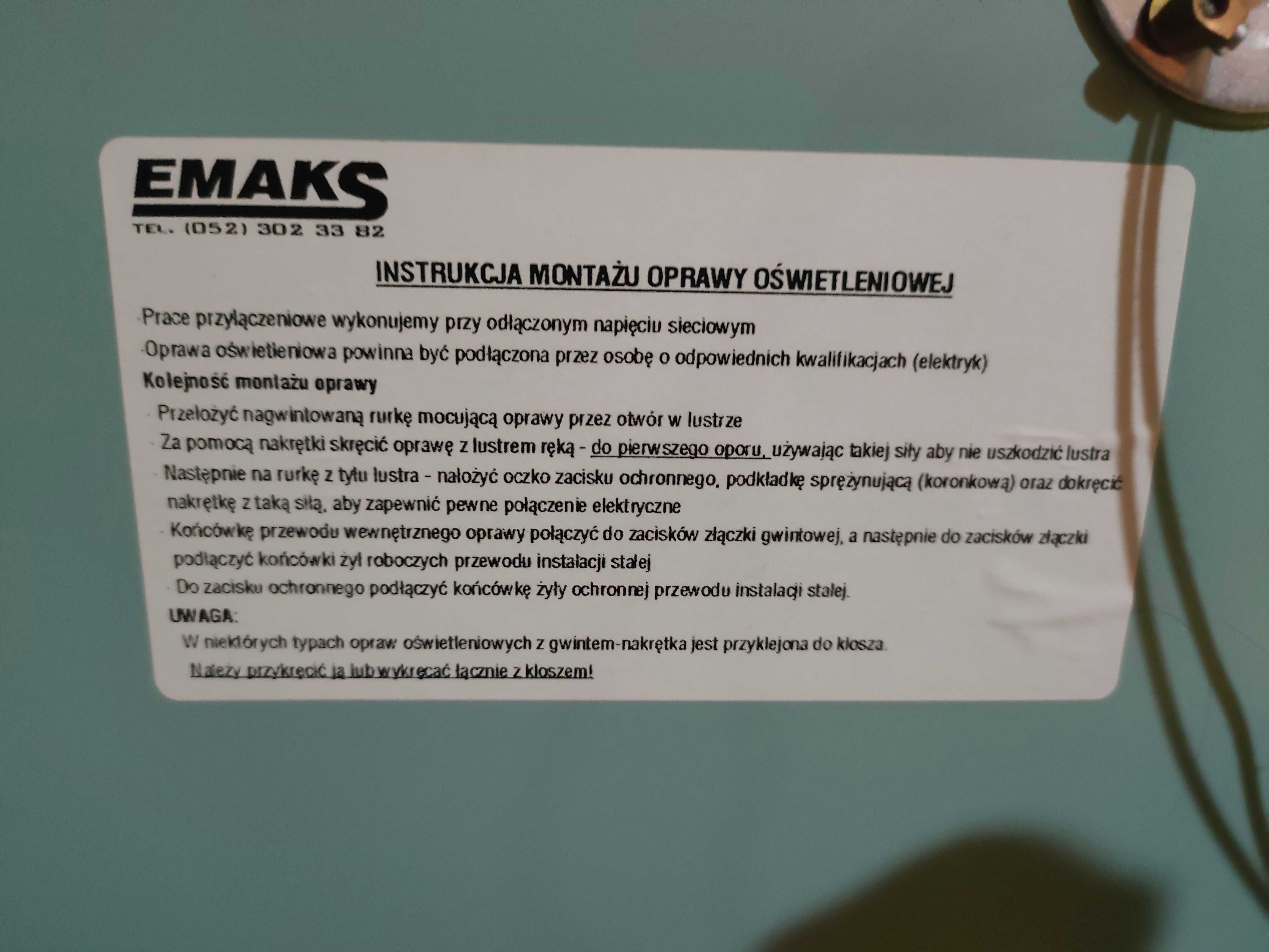 Lustro łazienkowe