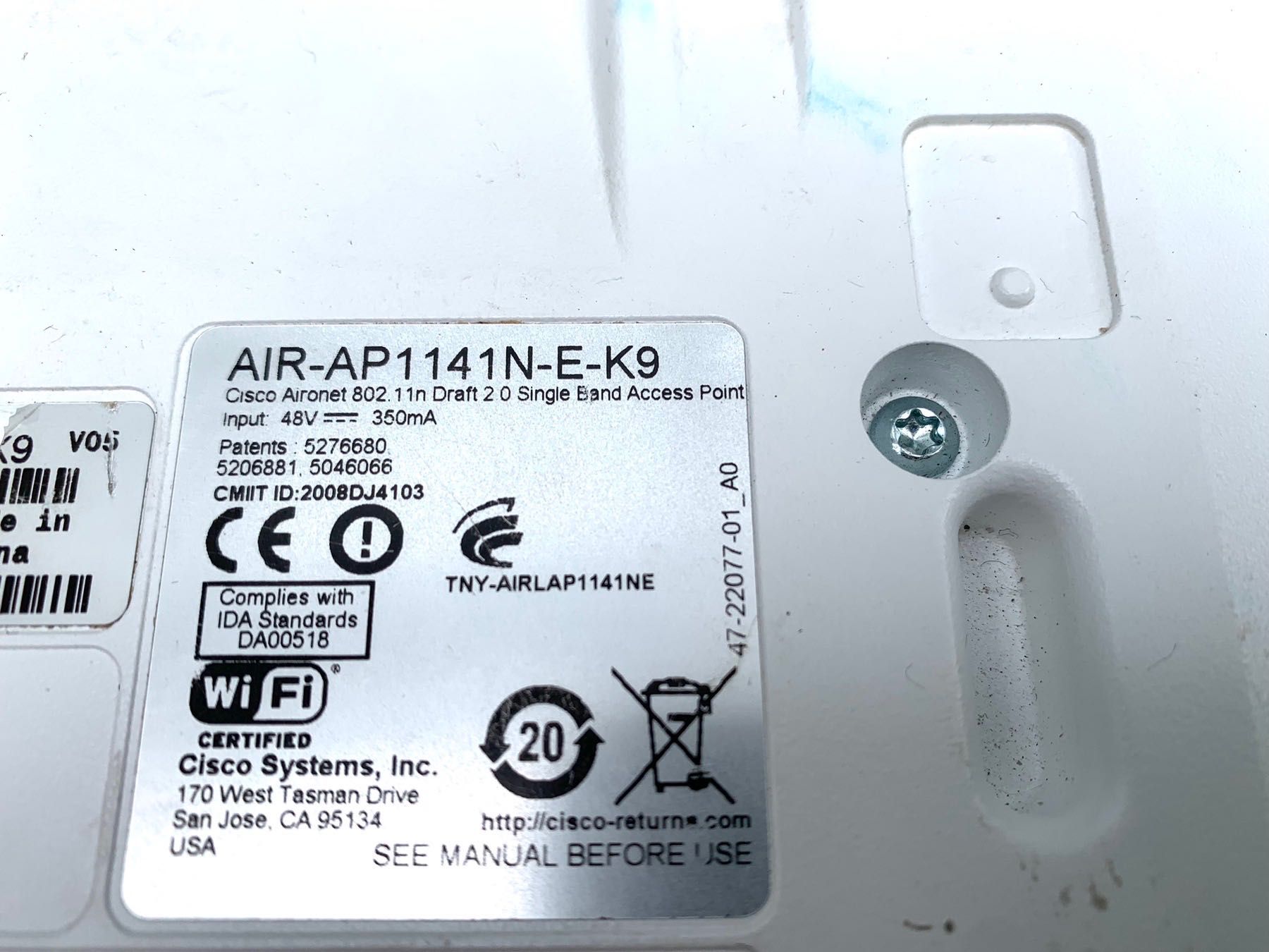 Wi-Fi точка доступу Cisco AIR-AP1142N-E-K9 802.11n, 300 Мбіт/с