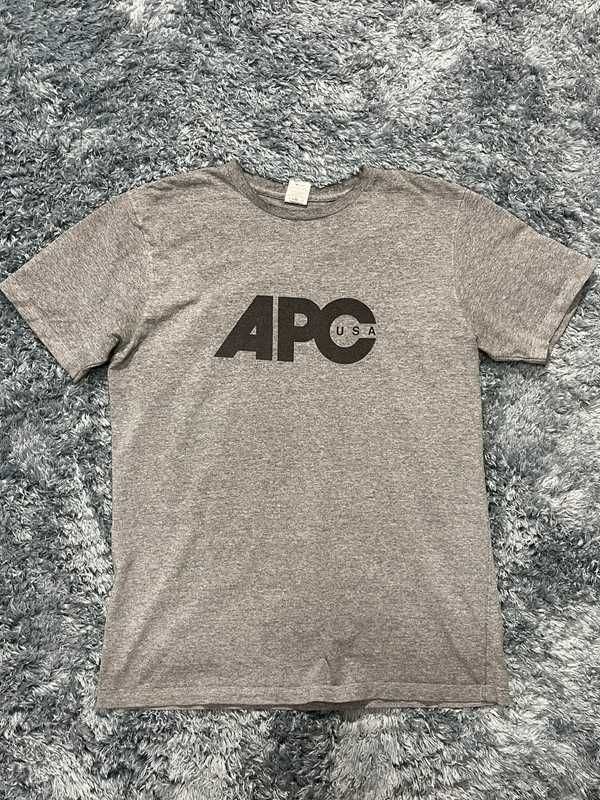A.P.C. szara koszulka męska made in USA