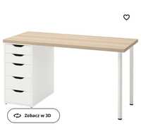 Biurko ikea stan bdb z szafką dwie sztuki