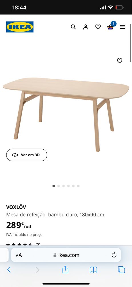 Mesa de jantar VOXLOV IKEA