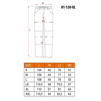 Spodnie robocze białe rozmiar XL/56 NEO 81-120-XL