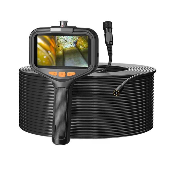 Endoscópio 100 metros dupla lente HD impermeável com bateria