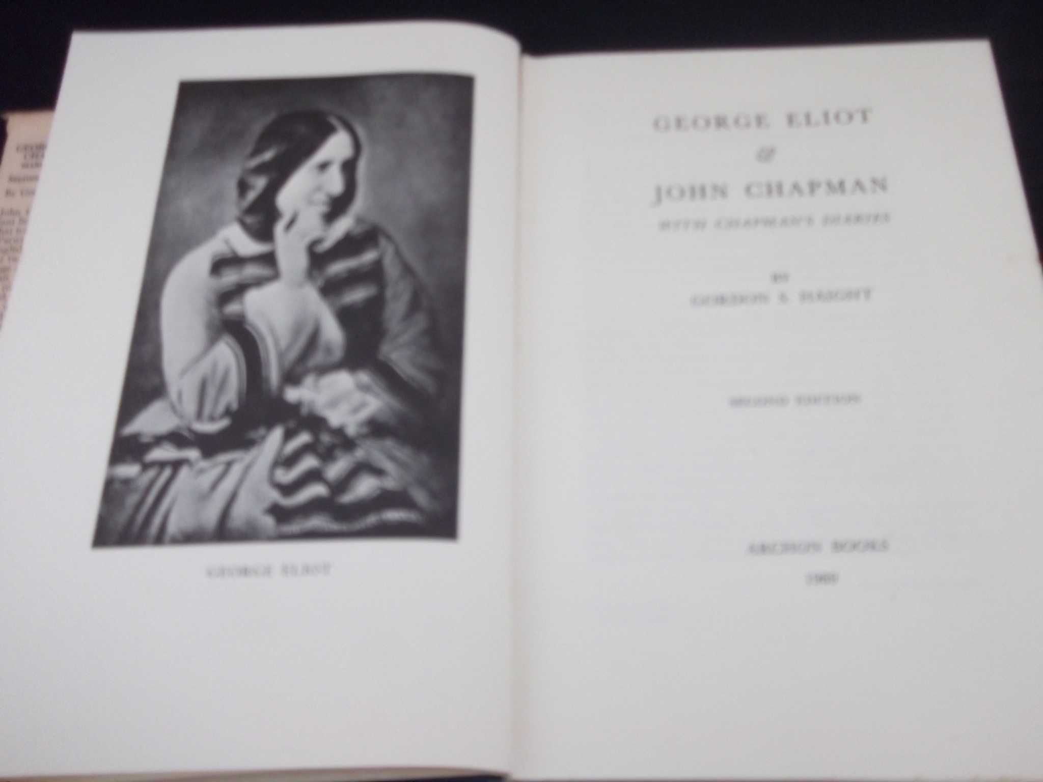 Livro George Eliot & John Chapman Gordon S. Haight 1969 autografado