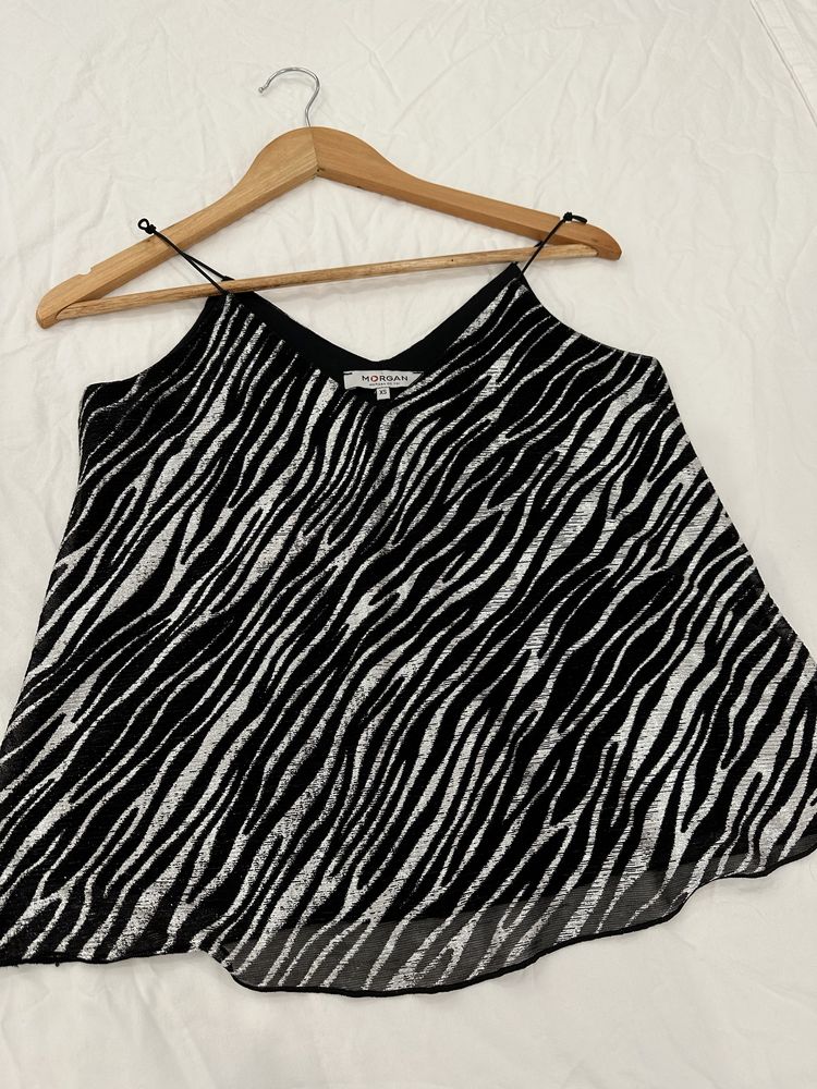 Camisola preta e prateada Morgan XS