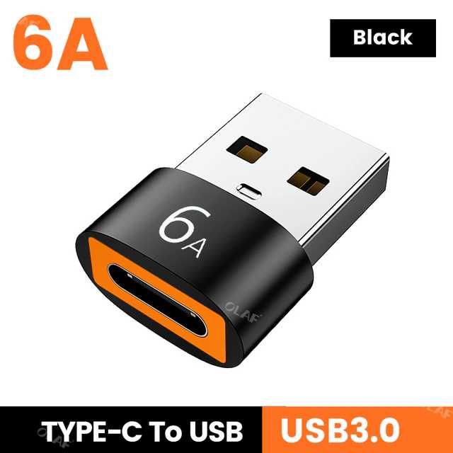 Aдаптер переходник USB A to Type-C  6A